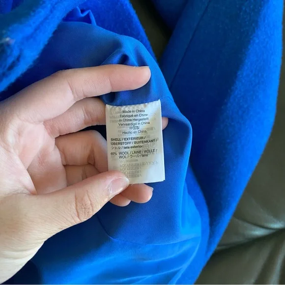 J. CREW MERCANTILE City Coat in Oxford Royal Size 2 - Picture 11 of 11